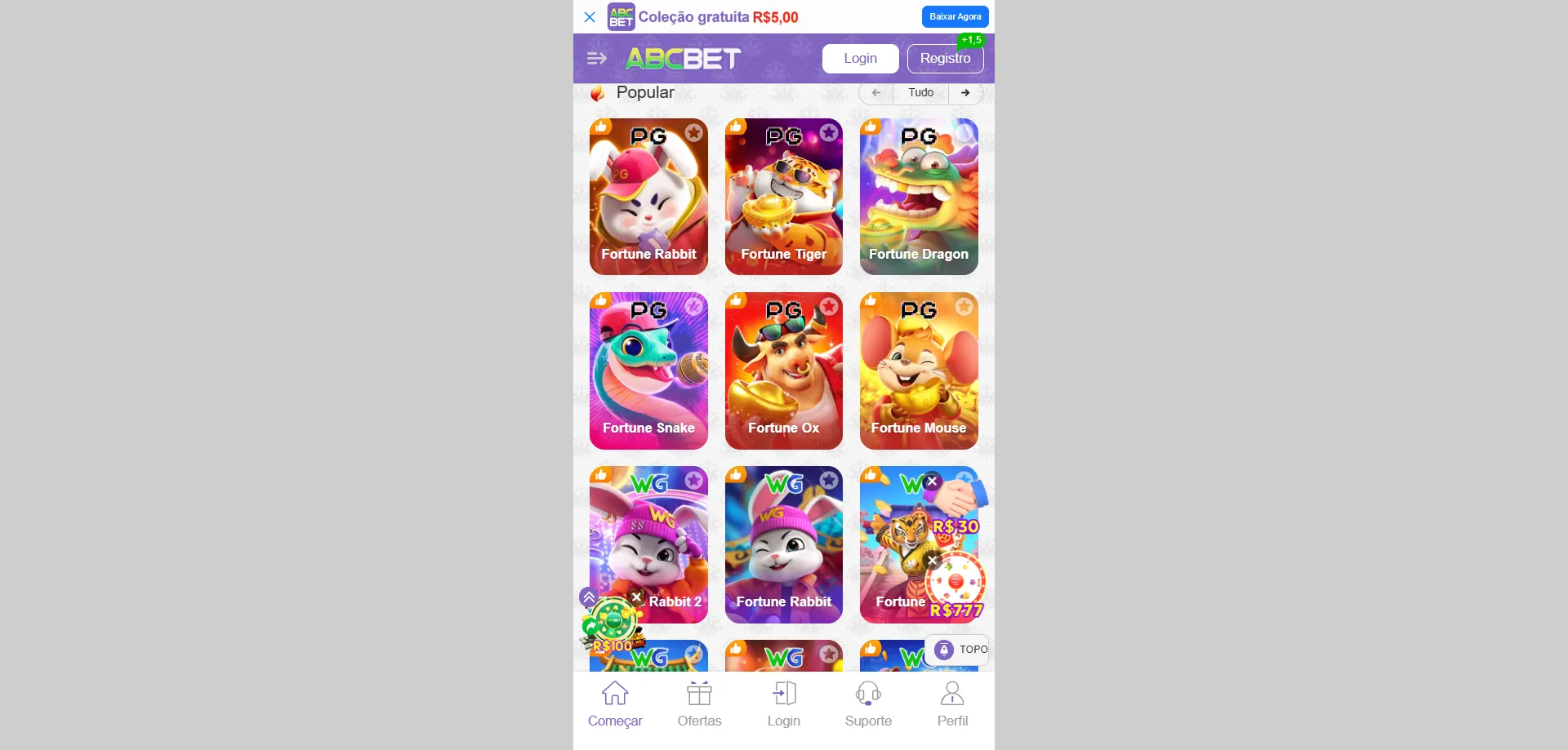 Jogos de slots da abcbet com provedores internacionais de qualidade